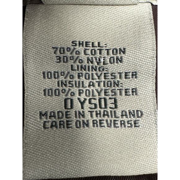 LL BEAN Quilted Barn Coat Women's XL Corduroy Collar Jacket Brown Thermore - Picture 3 of 13